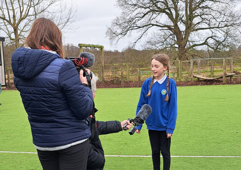 BBC Look North interview children from Great Ouseburn Primary School